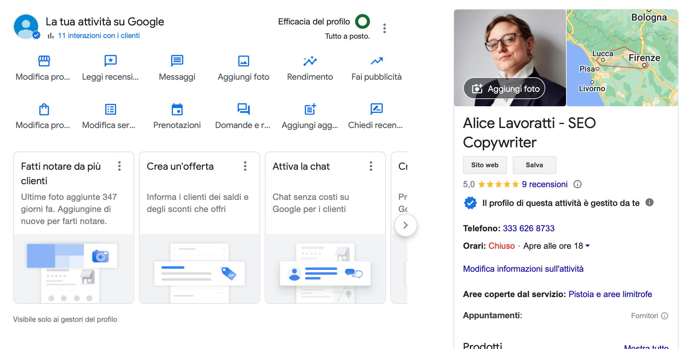 google my business Alice Lavoratti 